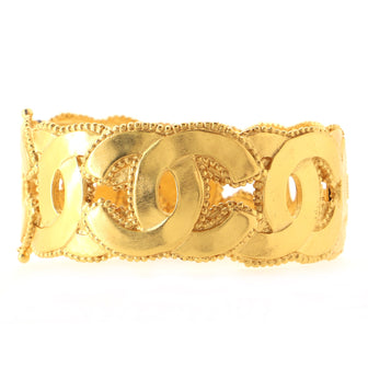 Chanel Vintage CC Bracelet Metal Wide