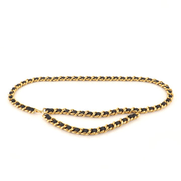 Chanel Vintage Chain Belt Metal and Leather