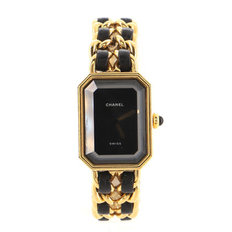 Chanel Premiere Rock Quartz Watch Plated Metal and Leather 20