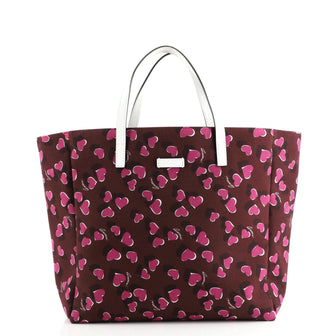 Gucci Heartbeat Tote Printed Canvas Large
