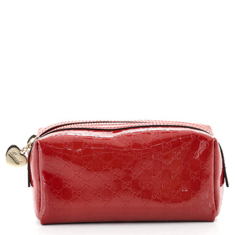 Gucci Cosmetic Pouch Microguccissima Patent Medium