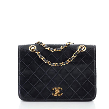 Chanel Vintage Full Flap Bag Quilted Lambskin Small