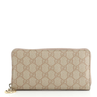 Gucci Zip Around Wallet GG Coated Canvas Long
