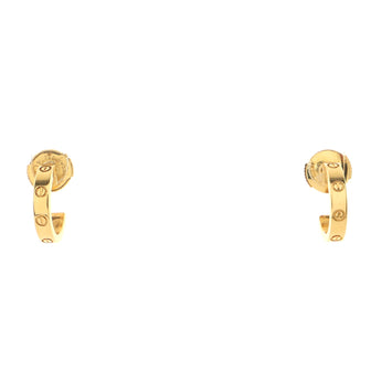 Cartier Love Hoop Earrings 18K Yellow Gold Small