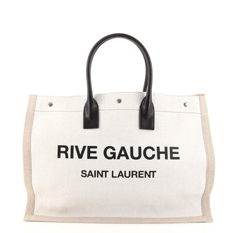 Saint Laurent Rive Gauche Shopper Tote Canvas Large