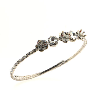 Miu Miu Flower Headband Metal with Crystals