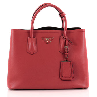 Prada Cuir Double Tote Saffiano Leather Medium