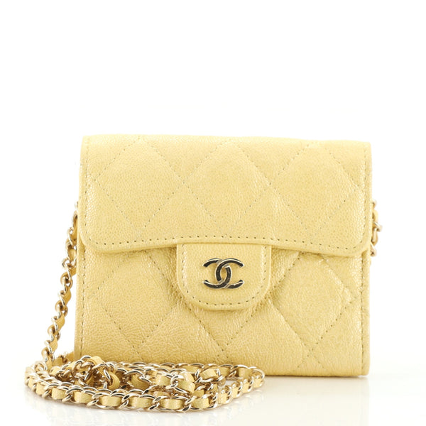 SILI Preorder - New Chanel card holder in yellow caviar