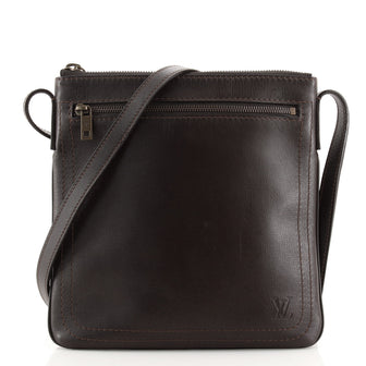 Louis Vuitton Sac Plat Crossbody Bag Utah Leather PM
