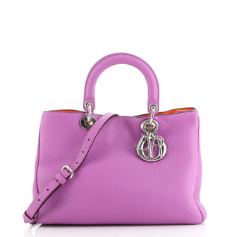 Christian Dior Diorissimo Tote Pebbled Leather Medium