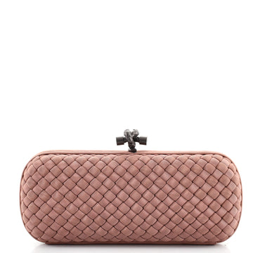 Bottega Veneta Box Knot Clutch Intrecciato Silk Faille Long