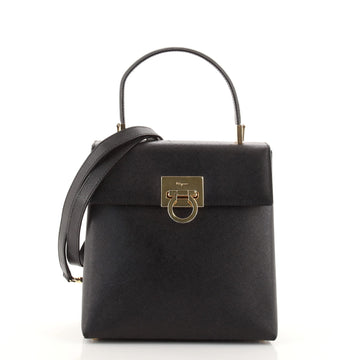 Salvatore Ferragamo Gancini Convertible Top Handle Bag Leather Mini