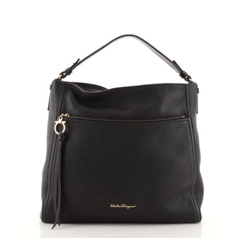 Salvatore Ferragamo Ally Hobo Leather Large