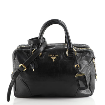 Prada Convertible Bauletto Bag Vitello Shine Medium