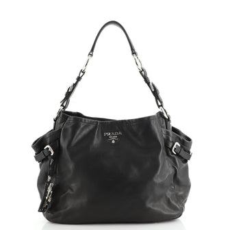 Prada Side Pocket Hobo Soft Calf Medium