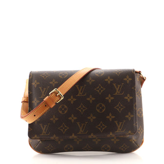 Louis Vuitton Musette Tango Handbag Monogram Canvas