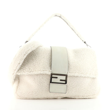 Fendi Baguette NM Shearling with Leather Large