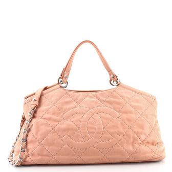 Chanel CC Sea Hit Tote Quilted Iridescent Calfskin Small