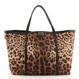 Dolce & Gabbana Miss Escape Open Tote Printed Canvas Large