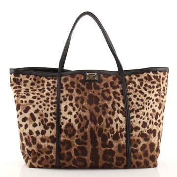 Dolce & Gabbana Miss Escape Open Tote Printed Canvas Large