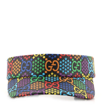 Gucci Sun Visor Psychedelic Print GG Coated Canvas