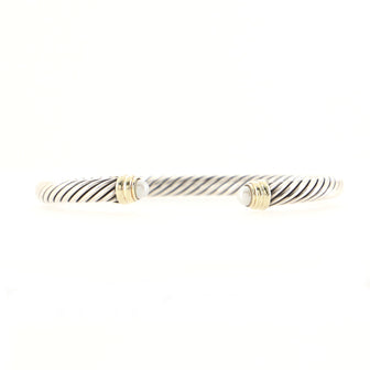 David Yurman Cable Classic Bracelet Sterling Silver with 14K Yellow Gold and Pearls 5mm