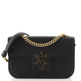 Alexander McQueen Insignia Chain Flap Bag Leather Medium