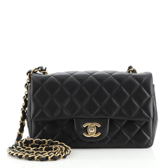 Chanel Classic Single Flap Bag Quilted Lambskin Mini