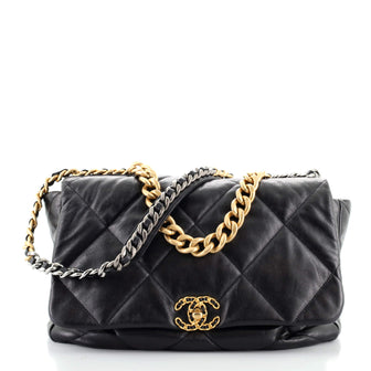 Chanel 19 Flap Bag Quilted Goatskin Maxi