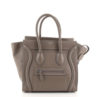Celine Luggage Bag Grainy Leather Micro