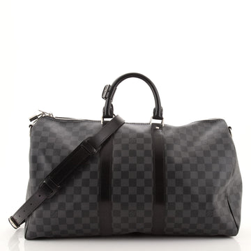 Louis Vuitton Keepall Bandouliere Bag Damier Graphite 45