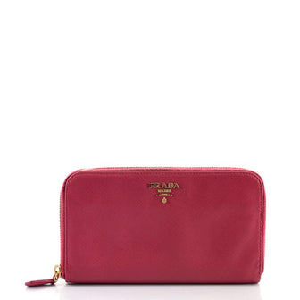 Prada Zip Around Wallet Saffiano Leather Long