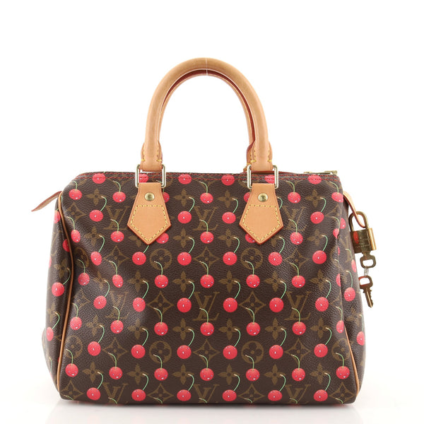 Louis Vuitton Limited Edition Monogram Cherry Cerises Speedy 25 Handbag