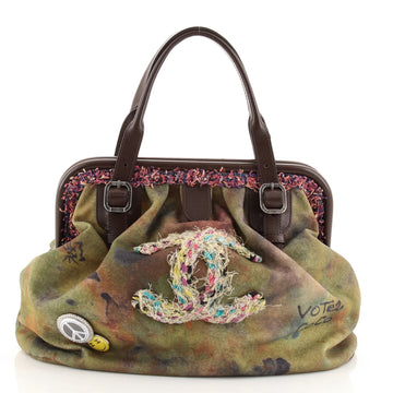 Chanel On The Pavements Graffiti Bowling Bag Canvas