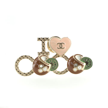Chanel I Love Coco Brooch Metal with Resin and Faux Pearls