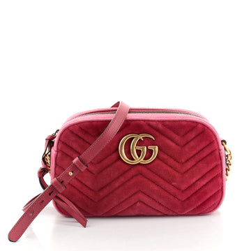 Gucci GG Marmont Shoulder Bag Matelasse Velvet Small