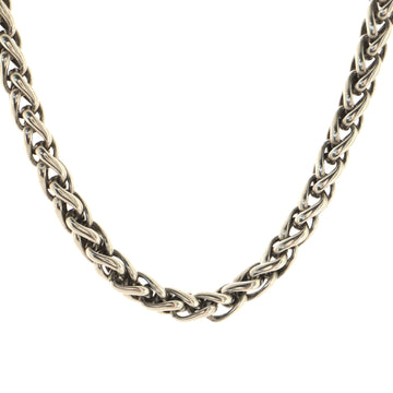 David Yurman Wheat Chain Necklace Sterling Silver with 14K Yellow Gold 8mm
