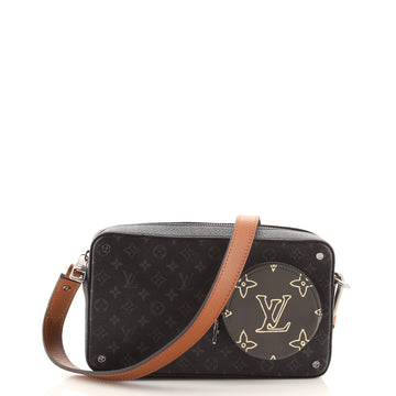 Louis Vuitton Volga On Strap Bag Monogram Eclipse Canvas with Monogram Leather