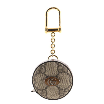 Gucci Ophidia Measuring Tape Keychain GG Coated Canvas