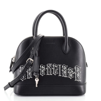 Balenciaga Logo Ville Bag Printed Leather Small