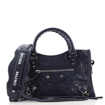 Balenciaga Logo Strap City Classic Studs Bag Leather Mini