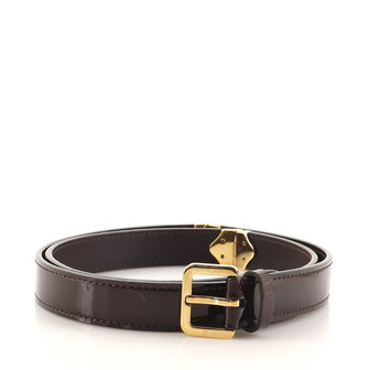 Louis Vuitton Metal Hinge Belt Monogram Vernis Thin