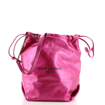 Saint Laurent Teddy Bucket Bag Leather Small