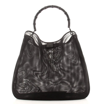 Gucci Bamboo Top Handle Bag Mesh Large