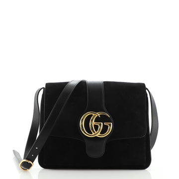 Gucci Arli Shoulder Bag Suede with Leather Medium