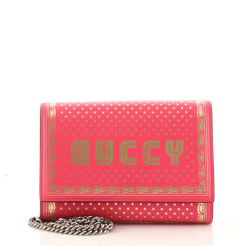 Gucci Wallet on Chain Limited Edition Printed Leather