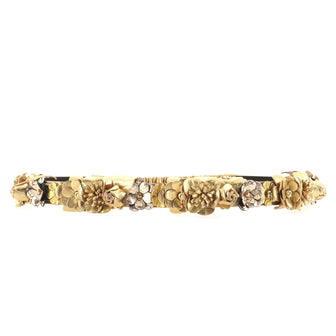 Chanel Headband Floral Embellished Calfskin