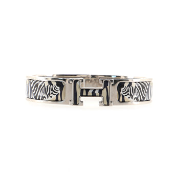 Hermes Clic H Bracelet Printed Enamel Narrow