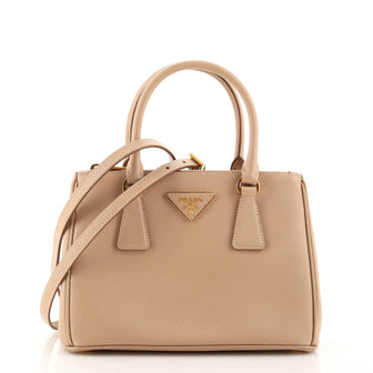 Prada Galleria Double Zip Tote Saffiano Leather Small