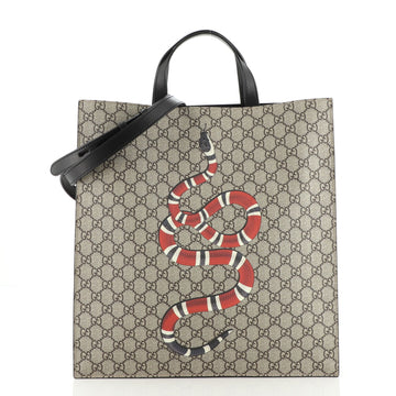 Gucci Convertible Soft Open Tote Printed GG Coated Canvas Tall
